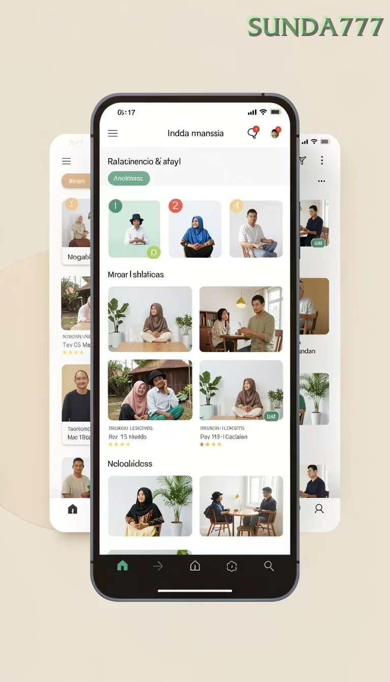 Cuplikan layar HOKI — menu navigasi