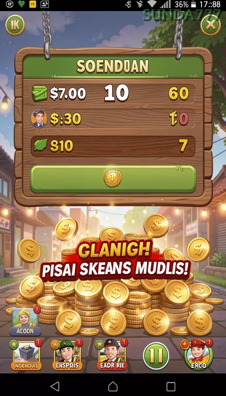 Cuplikan layar ZS999 — menu navigasi